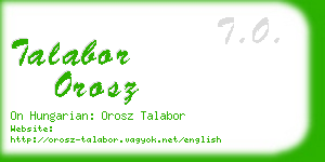 talabor orosz business card